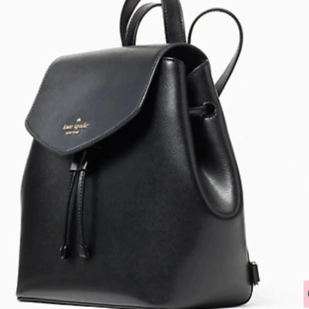 14. Kate Spade Lizzie Medium Flap Backpack in Black
